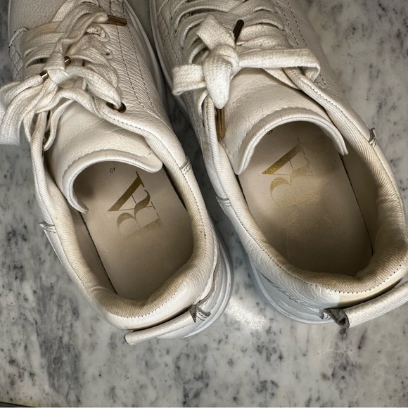 Zara Real Leather White Chunky Platform Sneakers - Picture 4 of 9